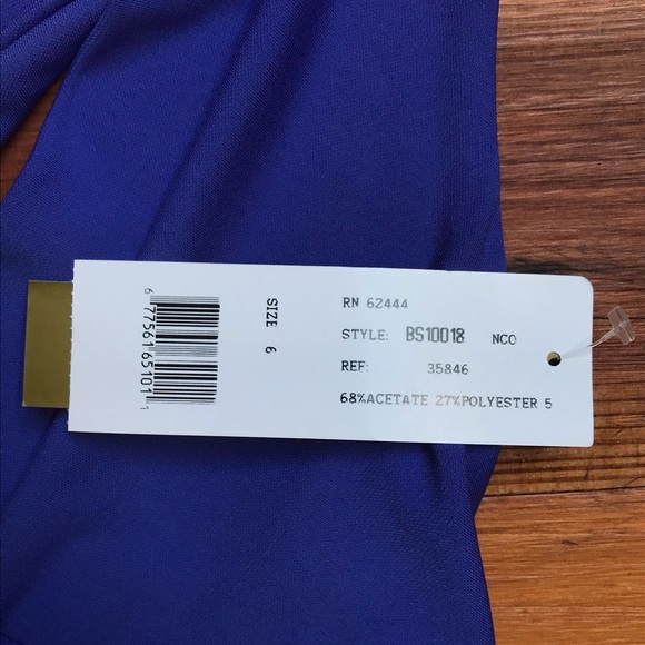 Nicole Miller Royal Blue Gown, NWT